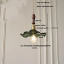 DecorBites™ Green Flower Glass Pendant Light - Modern Kitchen Bar Restaurant Hanging Lamp