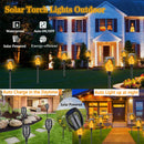 Outdoor 96LED Solar Flame Torch Lights Flickering Light Dancing Led Waterproof Garden Decoration Lawn Path Yard Patio Lamps
