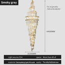 DecorBites™ Crystal Hollow Chandelier LED Light for Modern Luxury Living Room Loft