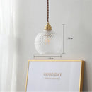 DecorBites™ Glass Ball LED Pendant Light: Nordic Modern Copper Socket Hanging Lamp for Home Indoor Lighting.