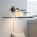 DecorBites™ Copper LED Wall Lights Pull Chain Switch Modern Bedside Lamp