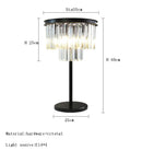 Modern black and gold crystal floor lamp for living room decor