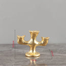 DecorBites™ Gold Resin Candle Holder Trio for Wedding Centerpieces & Home Decor