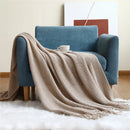 DecorBites™ Cozy Nordic Knit Sofa Blanket with Tassels & Fleece Throw