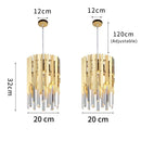 DecorBites™ Gold K9 Crystal LED Chandelier for Living Room Kitchen Dining Bedroom
