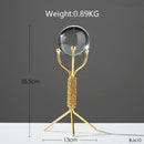 DecorBites™ Crystal Ball Crafts: Nordic Light Luxury Modern Metal Décor for Home and TV Cabinet