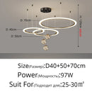 DecorBites™ Circle Ring Pendant Chandelier for Living Room Bedroom Restaurant Ceiling Lighting