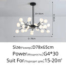 DecorBites™ LED Firefly Chandelier: Modern Nordic Ceiling Lights for Luxury Home Decor