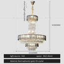 DecorBites™ Crystal Chandelier: Postmodern Multi-layer Luxury for Living Room, Hotel Lobby, and Villa