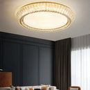 DecorBites™ Gold Crystal Ceiling Light: Nordic Modern Round Lighting Fixture for Bedroom and Restaurant