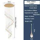 DecorBites™ Crystal Bubble Chandelier: Modern Duplex Living Room Villa Decoration Luminaire