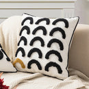 DecorBites™ Geometric Embroidery Boho Loop Tufte Cotton Canvas Cushion Cover 45x45/30x50cm