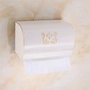 DecorBites™ Black Carved Aluminum Bathroom Tissue Holder Toilet Paper Roll Rack
