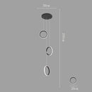 Modern circular gold led pendant lights for dining room