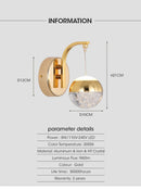 DecorBites™ Gold Crystal Bubble Wall Sconce Light for Home Bedroom Decor