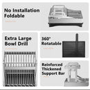 DecorBites™ 2 Tier Dish Drainer Rack & Drain Basket: Kitchen Organizer Holder, Counter Storage