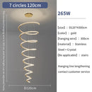 DecorBites™ Crystal Duplex Ring Pendant Light Chandelier
