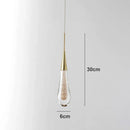 DecorBites™ Crystal Glass LED Pendant Tear Drop Light Chandelier