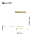 DecorBites™ Gold Acrylic LED Ceiling Chandelier for Living Room Bedroom Pendant Lighting