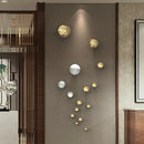 DecorBites™ Golden Stainless Steel Geometric Wall Decoration Art