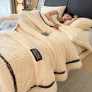 DecorBites™ Cozy Fluffy Fleece Blanket for Autumn Winter, Soft Warm Maternal Child Bed Sofa Cover