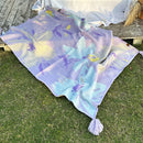 DecorBites™ Cozy Knit Blanket: Purple Multifunctional Sofa Cover for Living Room, Office, and Nap Time
