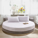 DecorBites™ Cotton Round Bed Sheet Set with Elastic Band, Soft & Skin-Friendly Fitted Sheets