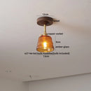 DecorBites™ Glass Wood LED Ceiling Light Nordic Design for Living Room & Corridor