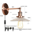 DecorBites™ Industrial Loft LED Wall Lights for Bedroom, Plug In Stairs Lamp