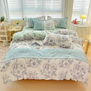 DecorBites™ Cotton Printed Bedding Set: Cozy, Breathable, All Seasons Comforter Set