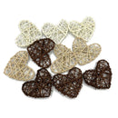 10pcs 5cm/6cm/7cm Rattan Wicker Hearts DIY Heart Wicker Natural Wicker Rattan Ball for Home Wedding Table Decoration