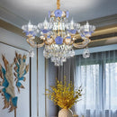 DecorBites™ Crystal Candle Chandelier: Elegant Lighting for Villa, Apartment & Staircase