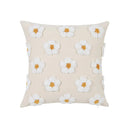 DecorBites™ Daisy Flora Embroidered Cushion Cover - Home Decor Yellow Blue Flowers