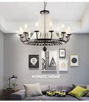 DecorBites™ Crystal Chandelier: Retro Industrial Lighting for Living Room, Dinning Room Decor