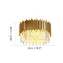 DecorBites™ Golden Crystal Chandelier LED Ceiling Light for Living Room & Lobby