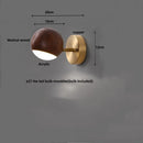 DecorBites™ LED Wood Base Wall Sconce Modern Art Light Fixture for Living Room & Bathroom