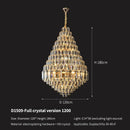 DecorBites™ Crystal Pendant Chandelier for Home, Hotel, Restaurant - Luxury Duplex Hall Light