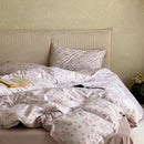 DecorBites™ Egyptian Cotton Print Bedding Set - Queen King Ru Size Sheets Pillowcases Blanket Cover