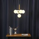 DecorBites™ Golden Glass Balls Chandelier Ceiling Light for Elegant Home Decor
