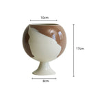 DecorBites™ Irregular Grain Spherical Ceramic Vase for Home Decoration and Floral Arrangements
