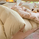 DecorBites™ Cotton Striped Bedding Set Yarn Dyed Washed Duvet Cover Single Bedclothes