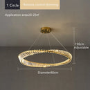 DecorBites™ Crystal LED Chandelier for Home Dining Room Kitchen Gold Lustres
