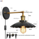DecorBites™ Gold Industrial LED Wall Lamp for Loft Stair, Coffee Bar, Bedroom