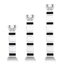 DecorBites™ Geometric Glass Candle Holder Block Design Home Decor Accessory