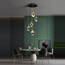 DecorBites™ Crystal Copper Black LED Chandelier for Dinning Room