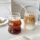 DecorBites™ Heat-Resistant Stripe Glass Cup for Home and Office Drinkware