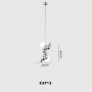 DecorBites™ Designer Molecule Chandelier: LED Dimmable Chrome Gold Lighting 2025 Trend