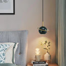 DecorBites™ Emerald-Green Marble LED Pendant Lamp for Modern Spaces