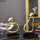 DecorBites™ Fruit Shaped Metal Crafts Apple/pear Hollow Out Sculpture Modern Home Decor