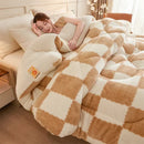 DecorBites™ Cozy Checkerboard Cashmere Weighted Blanket for Ultimate Winter Warmth